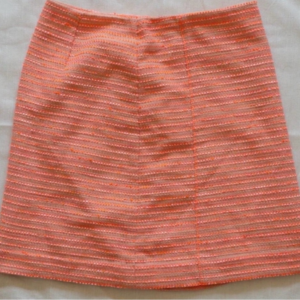 LOFT Vibrant Orange A-Line Skirt
